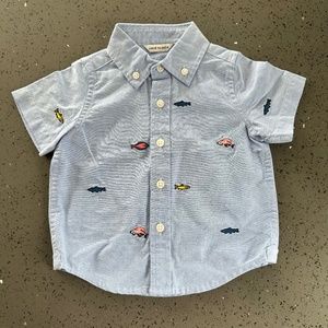 NWT: Janie + Jacks Boys Embroidered Button-Down